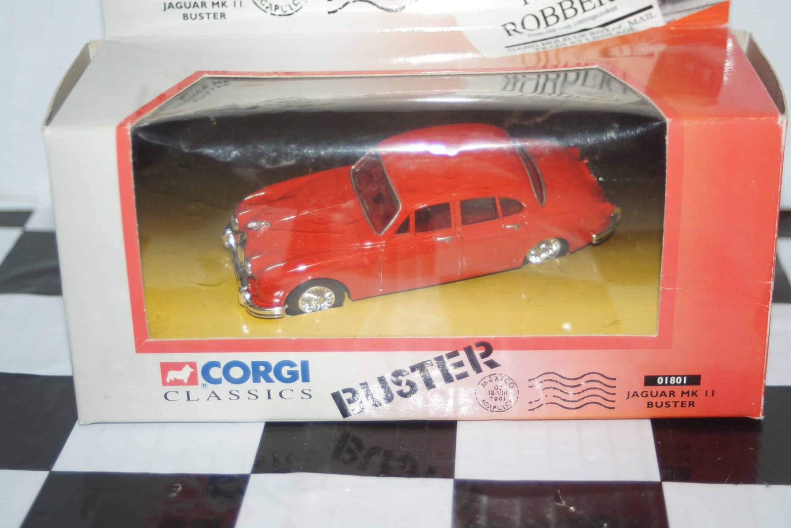 Corgi Jaguar MK2 from Buster in red  Ref 01801 1/43rd