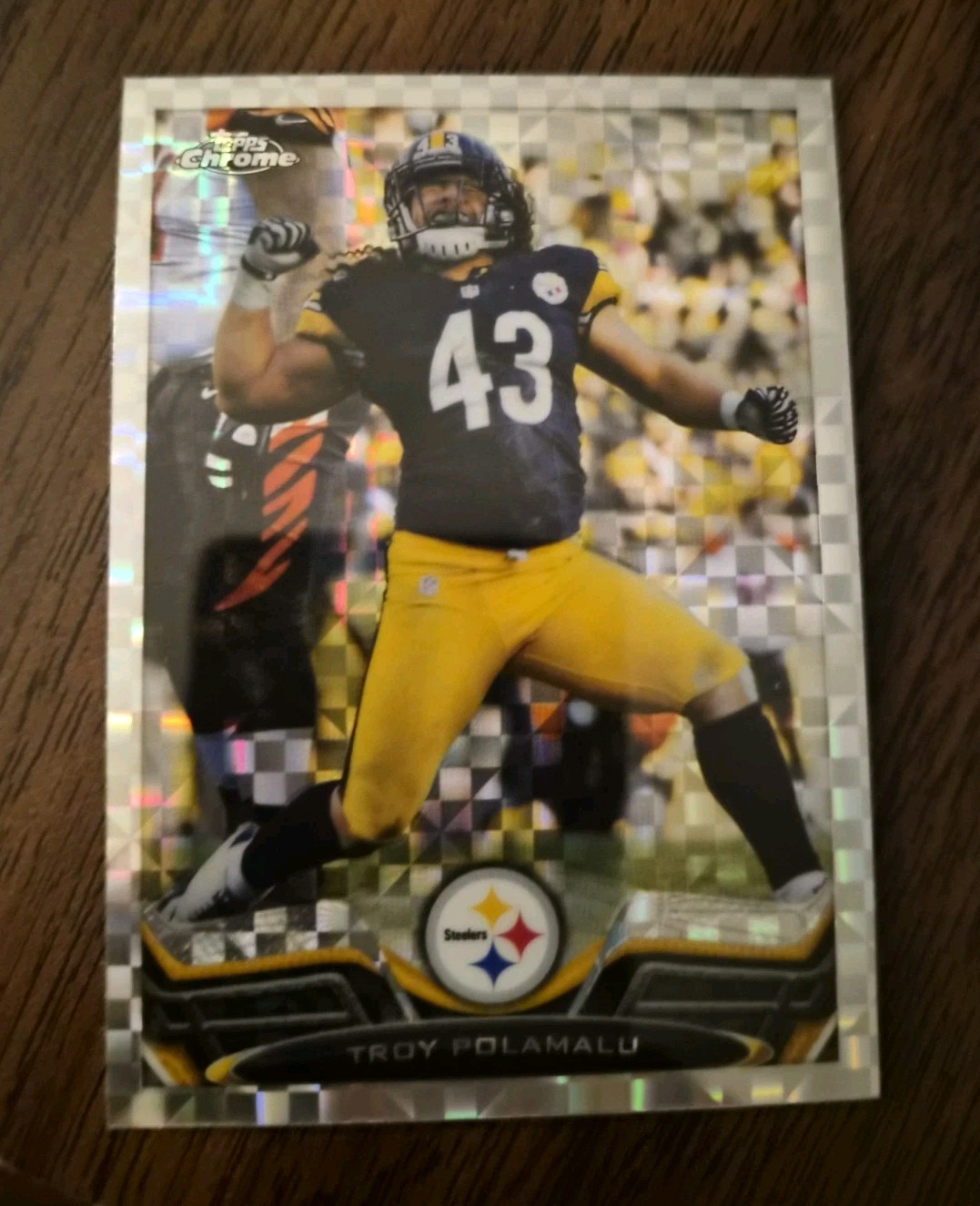 2013 Topps Chrome - Troy Polamalu #123 Retail X-Fractor SP