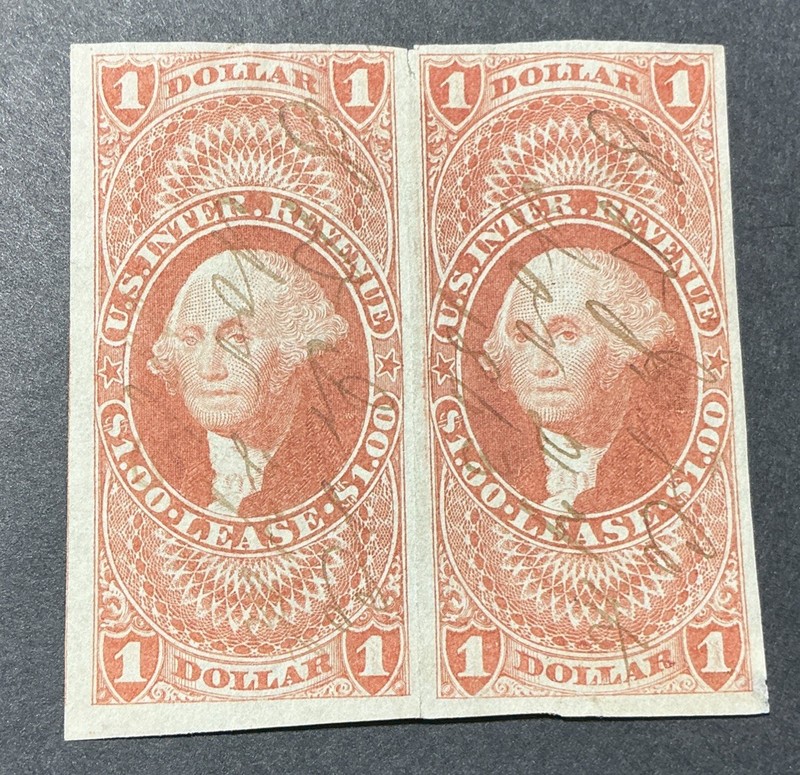 US 1862-1871 XF Used SC#R70A, IMPERF Pair Cv$200,      (W61)