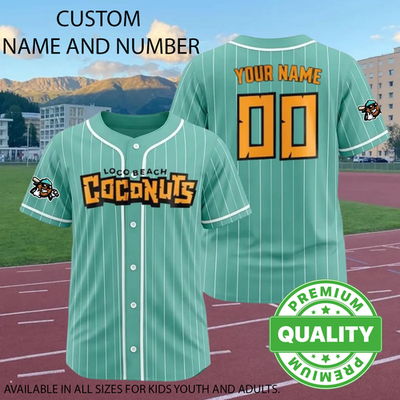 Custom Savannah Banana Loco Beach Coconuts Baseball Jersey 3D AOP
