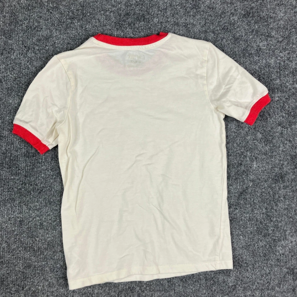 Star Trek Shirt Boys Size S 6/7 White Red Ringer 1966 Graphic Tee Retro Sci-Fi - Image 3 of 4