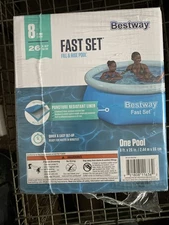 Bestway 8' x 26" Fast Set Inflatable Above Ground Swimming Pool w/o Filter Pump*