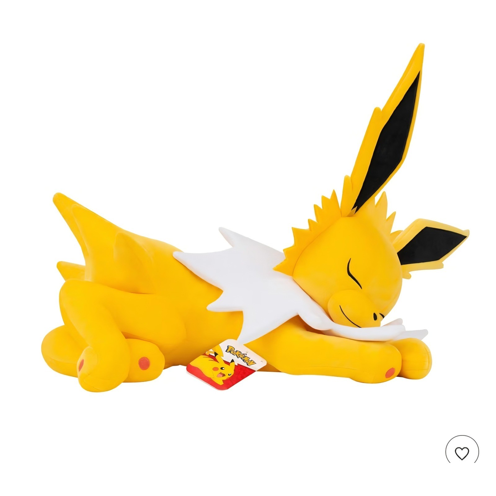 Pokemon Jolteon Plush Sleeping Yellow Electric Type Large Stuffed Toy