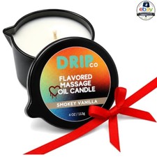 Massage Candle 4 oz 1 Count Smokey Vanilla Coconut Wax Tin Aromatherapy