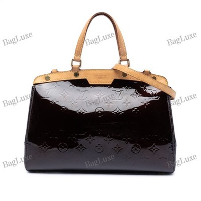 Louis Vuitton LV Monogram Vernis Brea MM Pre-Loved Purple Bag