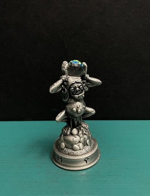 Danbury Mint Pewter Fantasy Crystal Chess Buccas Troll Goblin Figurine LOTR GOT