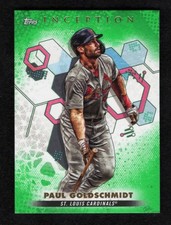 2022 Topps Inception Paul Goldschmidt Green Parallel #28 Cardinals, Yankees