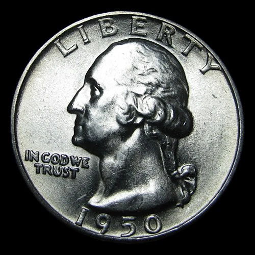 1950 Silver Washington Quarter Dollar ---- Gem BU Coin ---- #PP709