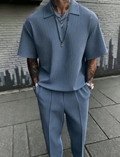 Men's Outfit 2 Piece Set Shirt Pants Suit PLUS SIZE BIG 2XL