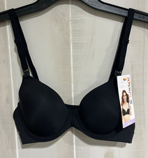 Womens 34B Maternity Nursing Black T-Shirt Bra with Flex Cup  Nursing Clips NWT