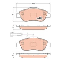 Bremsbelagsatz Scheibenbremse Vorne FüR Peugeot Bipper AA 08 Bis 26 TRW KFT Neu