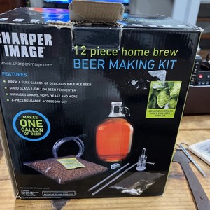 Sharper Image 12 Pc Pale Ale Home Brewing Kit 1 Gal Glass Fermenter & Hops NEW