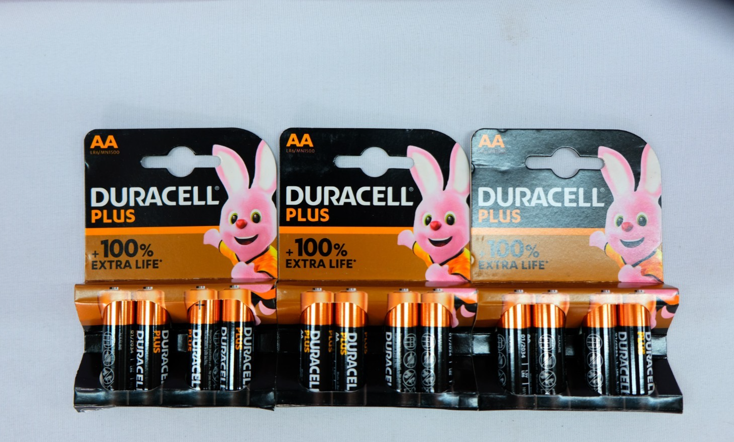 Duracell Plus 100, Einwegbatterie, AA, Alkali, 1,5 V, 4 Stück(e), Mehrfarbig - Bild 3