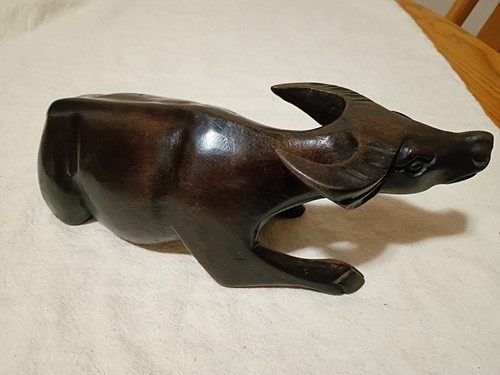 11" Ironwood Water Buffalo Sculpture