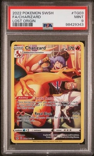 Charizard TG03/TG30 SWSH11 Lost Origin Trainer Gallery Holo PSA 9
