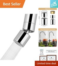 NSF-Certified 360 Swivel Chrome Faucet Aerator - 2-Flow Kitchen Upgrade