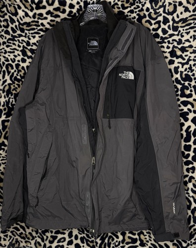 The North Face Men's Gray/Black Hooded Zip Front Short Jacket Outdoor Size XL