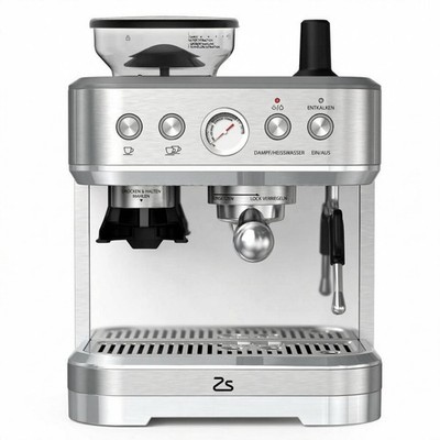 Espressomaschine 1350W 20-Bar 1,8L Bedienfeld Cappuccino Siebträger Edelstahl