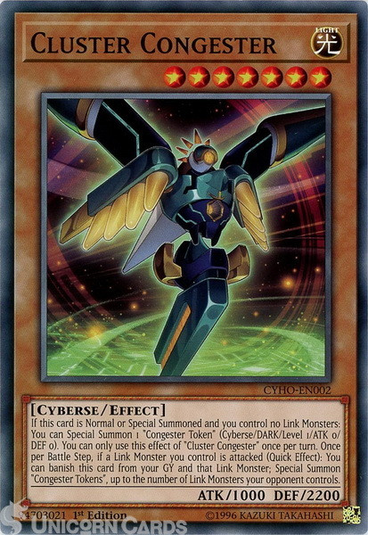 CYHO-EN002 Cluster Congester Common 1st Edition Mint YuGiOh Card