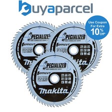 Image of 3x Makita B-57320 165mm x 20mm 56 Teeth Efficut Cordless Plunge Saw Blade DSP600