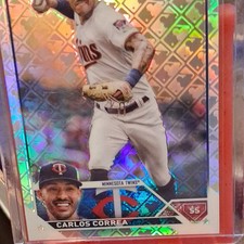 Topps Carlos Correa Minnesota Twins Chrome Card 140 League Leader Lot 2 2022 MLB