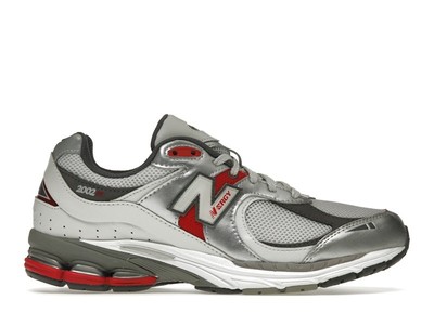 Size 10 - New Balance 2002R Silver Metallic Team Red for  display picture 2