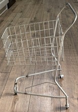 Vintage Mini Shopping Trolley Wire Metal Display Prop Retail Shop Window