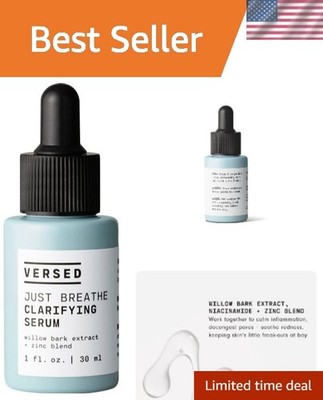 Just Breathe Antioxidant Serum - Unscented 1 oz for Pore Decongestion & Soothing