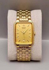 Seiko Tank Gold Womens Vintage Watch Jul 1983 Luxury V722-5A70 Japan