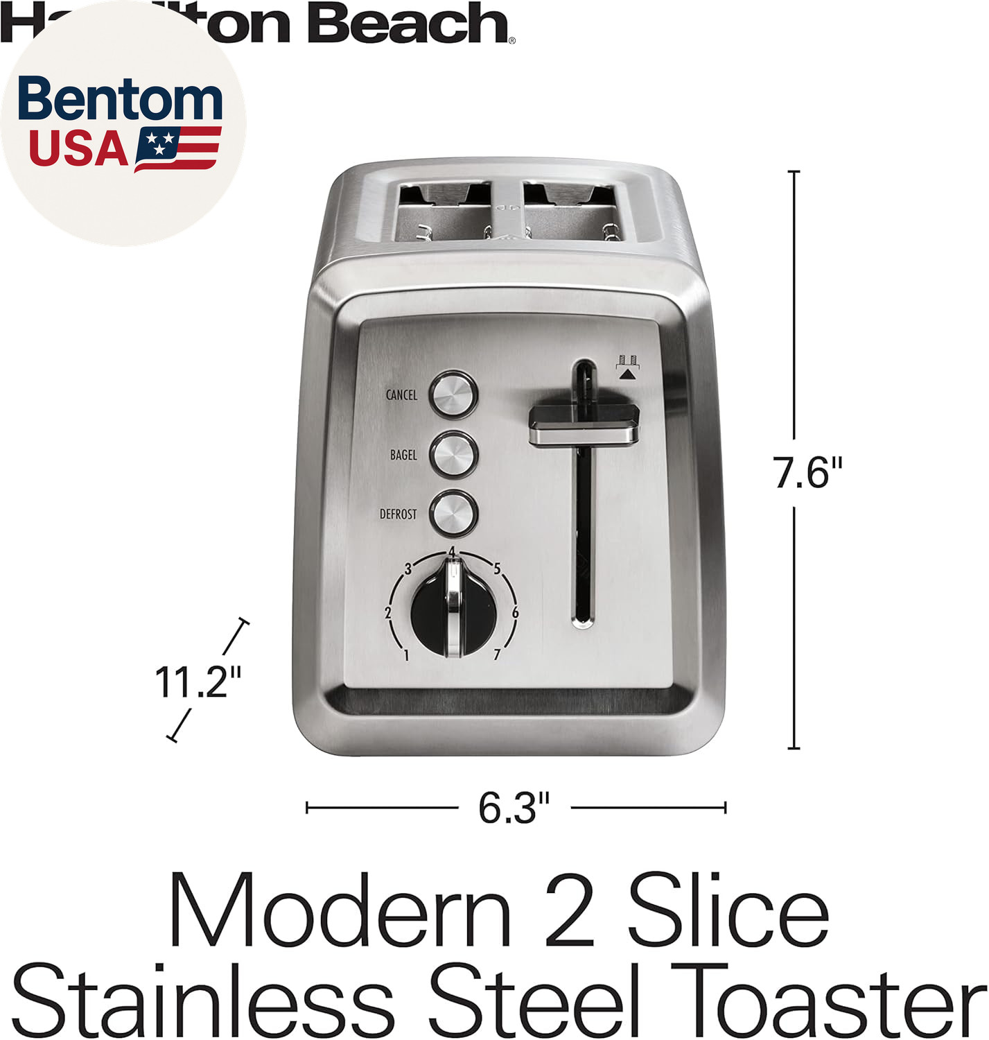2 Slice Toaster with Extra-Wide Slots, Bagel Setting, Toast Boost, Slide-Out Cru