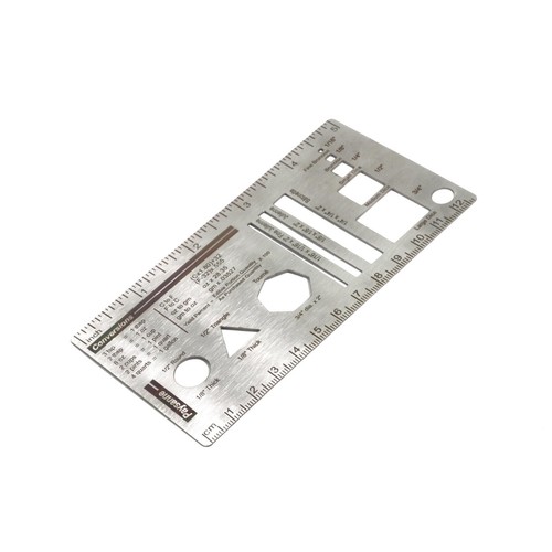 Culinary Ruler Stainless Streel Mini Cutting Reference Template Cooking ...