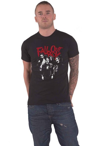 Fall Out Boy T-Shirt Punk Scratch Band Logo Neu Official Herren Schwarz XXL