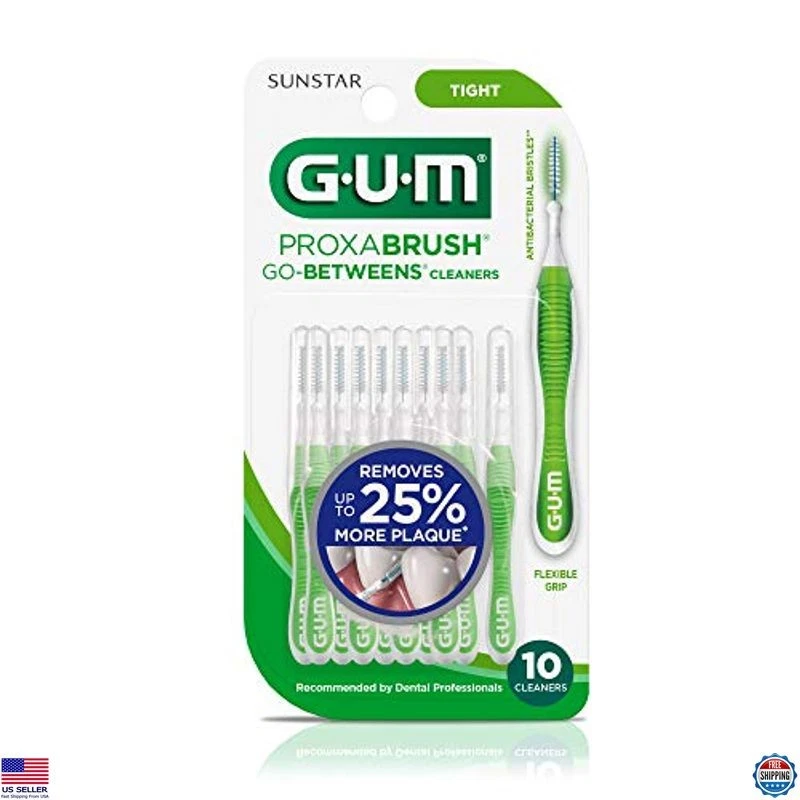 GUM Proxabrush Go-Betweens - Tight Fit Interdental Brushes for Plaque, 10 Count - Image 2 of 4