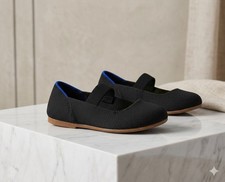 Rothy  s Kids Mary Jane Flats Black Knit Shoes Little Kids Size 10 School Comfort