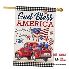 4th of July House Flags for Outdoor,Patriotic...