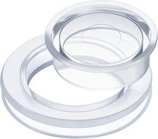 2 Inch Patio Table Umbrella Hole Ring with Cap Set Silicone Transparent Umbrella