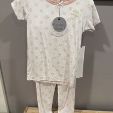 Milk Berry Bamboo Short Sleeve Top And Pants Pajama Set Size 4T
