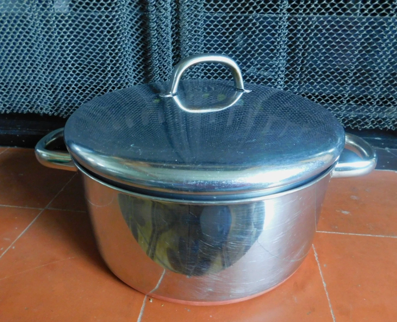 Vintage Revere Ware 4 1/2 Quart Stockpot, Soup, With Lid Double Handles-99a