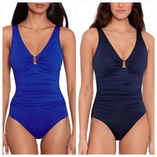 Lauren Ralph Lauren Ring-Front Over The Shoulder Underwired One Piece Swimsuit