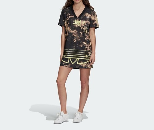 TIE DYE TEE DRESS RETRO BROWN BNWT UK 
