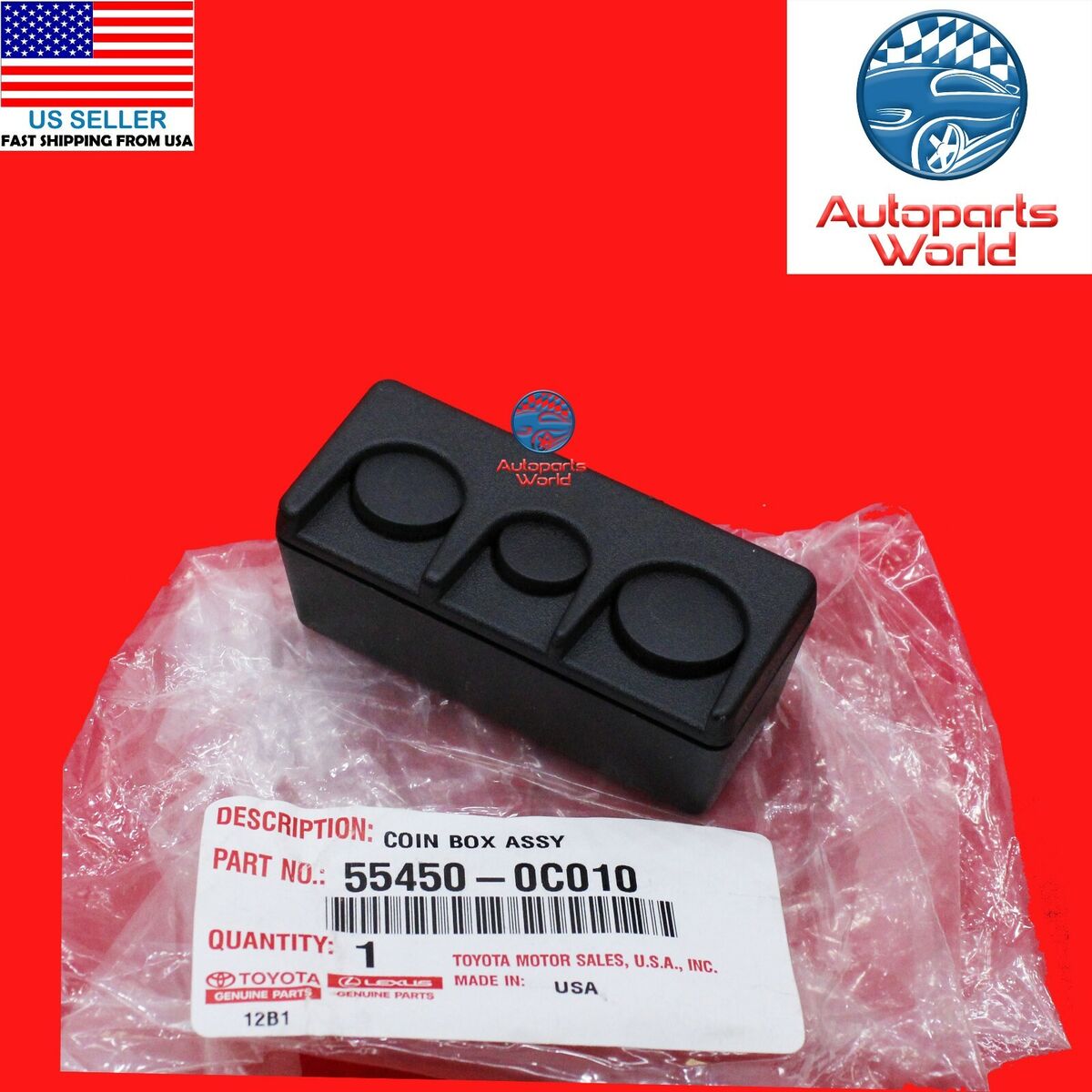 GENUINE OEM TOYOTA 4RUNNER TACOMA TUNDRA FRONT CONSOLE COIN GENUINE OEM TOYOTA 4RUNNER TACOMA TUNDRA FRONT CONSOLE COIN