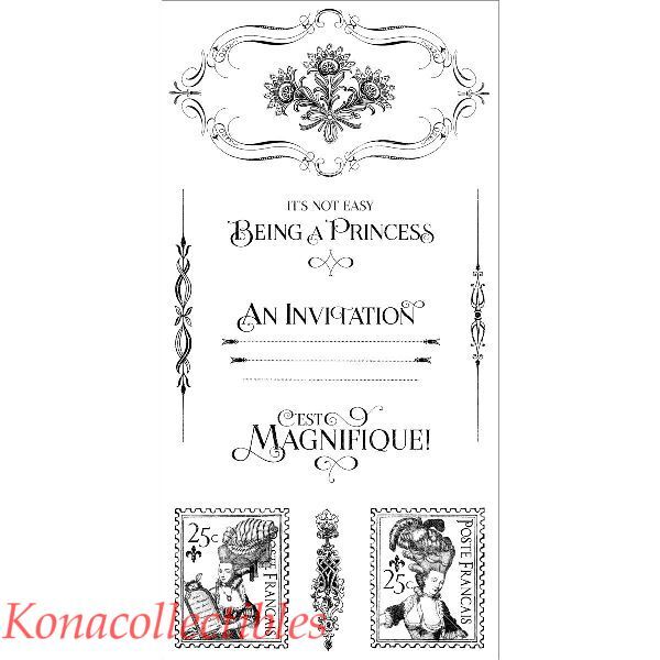 GRAPHIC 45 Gilded Lily Stamp Set 3 Vintage French Not Easy Being