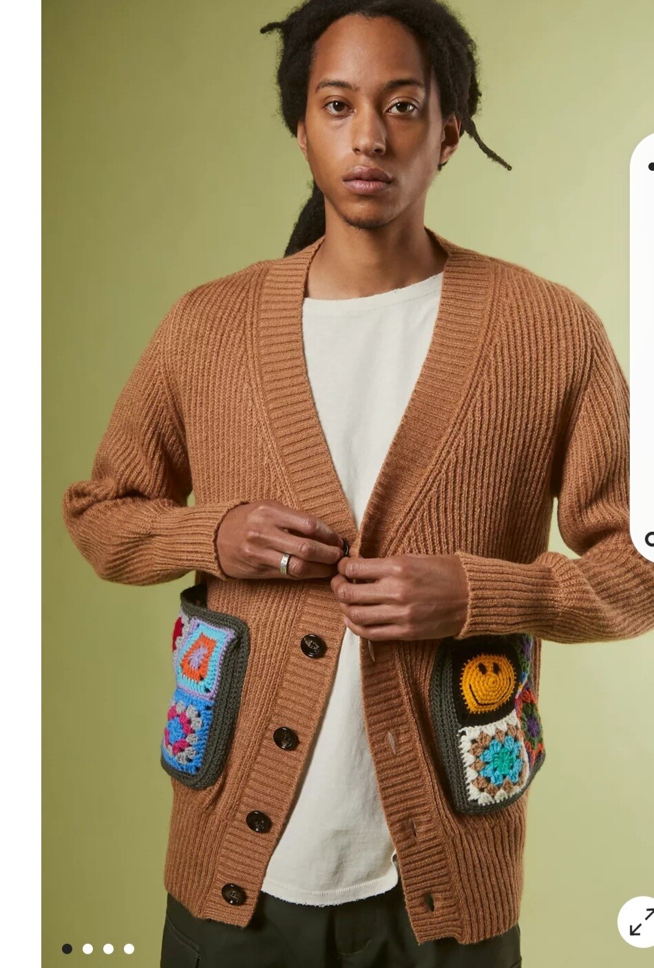 crochet cardigan men