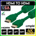 Green HDMI Cable 4K HDMI Cord M to M UHD 3D ARC Ethernet Channel for PC XBOX PS5