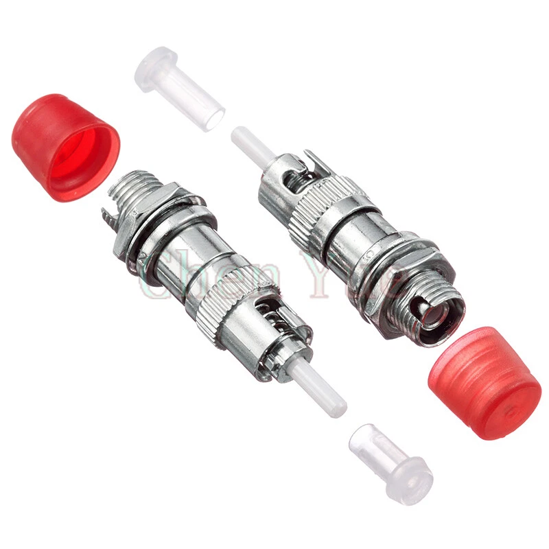 2pcs Fiber Optic Connector FC Female -ST Male Fiber Adapter ST-FC Flange Coupler - Image 2 of 4