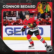 TURNER SPORTS Chicago Blackhawks Connor Bedard 2025 12x12 Player Wall Calenda...