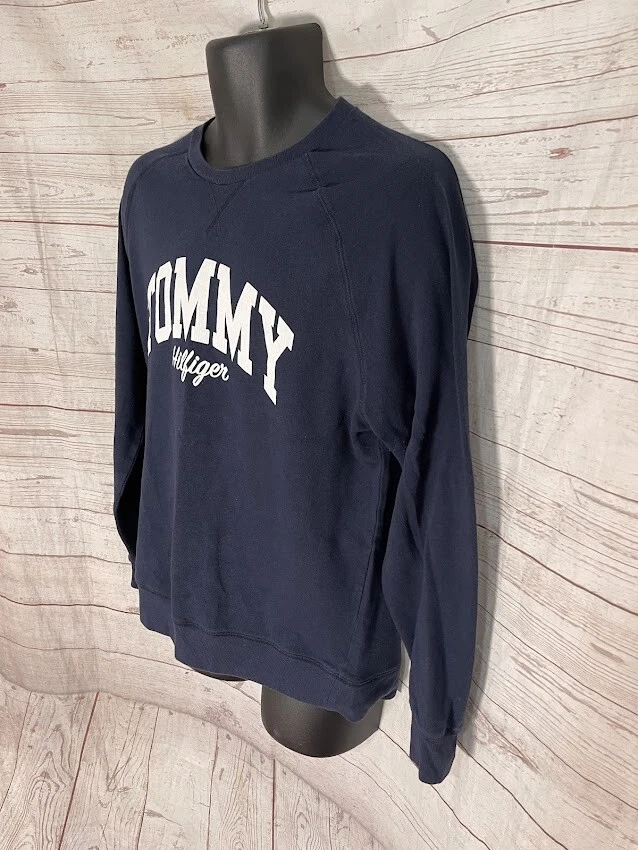 Camisa de dormir Tommy Hilfiger azul mistura de algodão tamanho G - Imagem 2 de 4