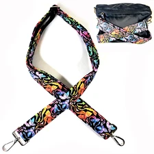 Cross Body Rainbow Dragon Guitar Style Bag Strap Colorful Fantasy Guitar Style