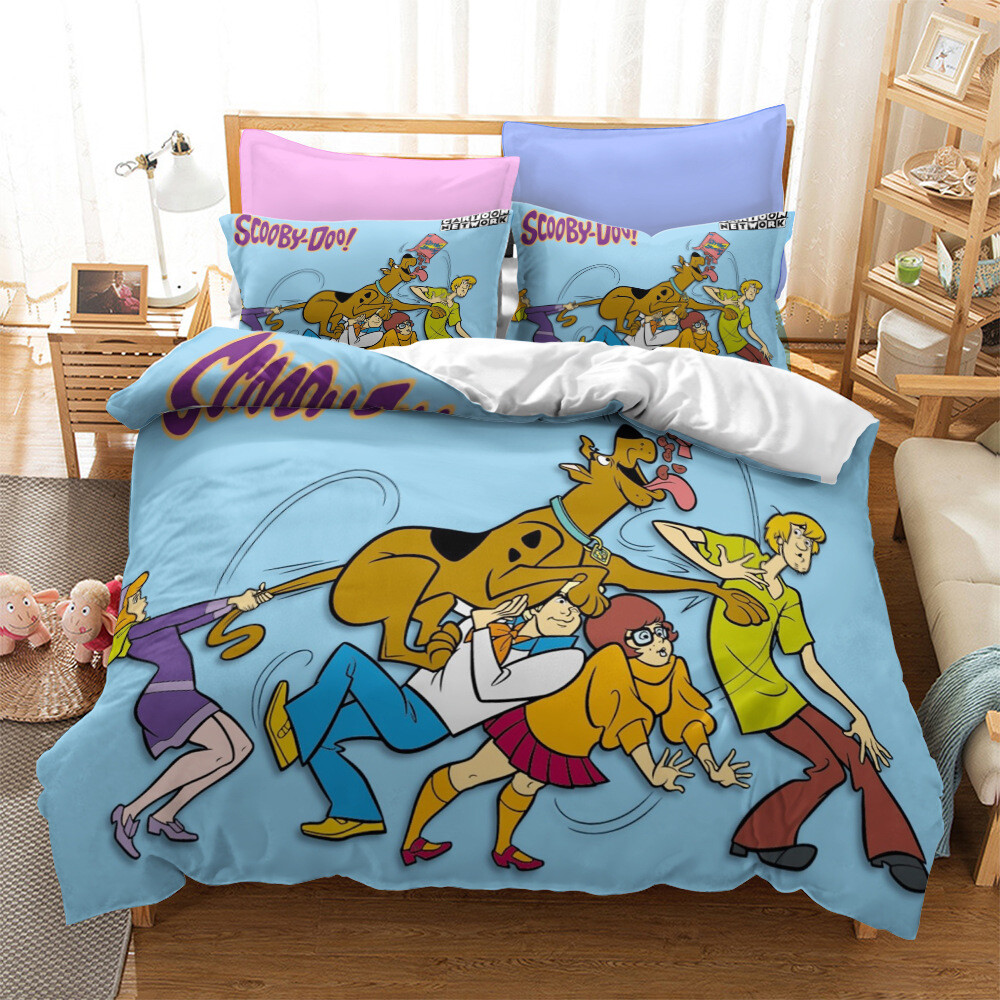 Scooby-Doo Dog Doona Duvet Cover Pillowcase Bedding Set