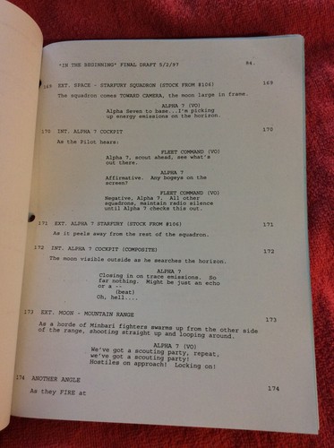ORIGINAL DREHBUCH DREHPLAN BABYLON 5 FILME AM ANFANG BOXLEITNER - Bild 12 von 19